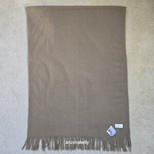 NWT Sky Cashmere Scarf Greenish Brown